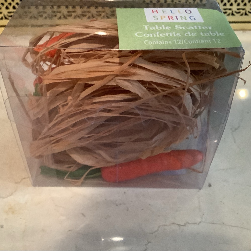 Pier 1 Hello Spring Raffia & Carrots Table Scatter - NEW - Picture 4 of 4